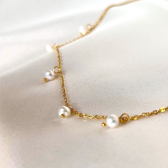 ⚜️𝟯𝟬%𝗢𝗙𝗙 𝗯𝘂𝗻𝗱𝗹𝗲𝘀 𝟯+⚜️ NEW Pearl Delicate Stainless Steel Necklace - Picture 4 of 13